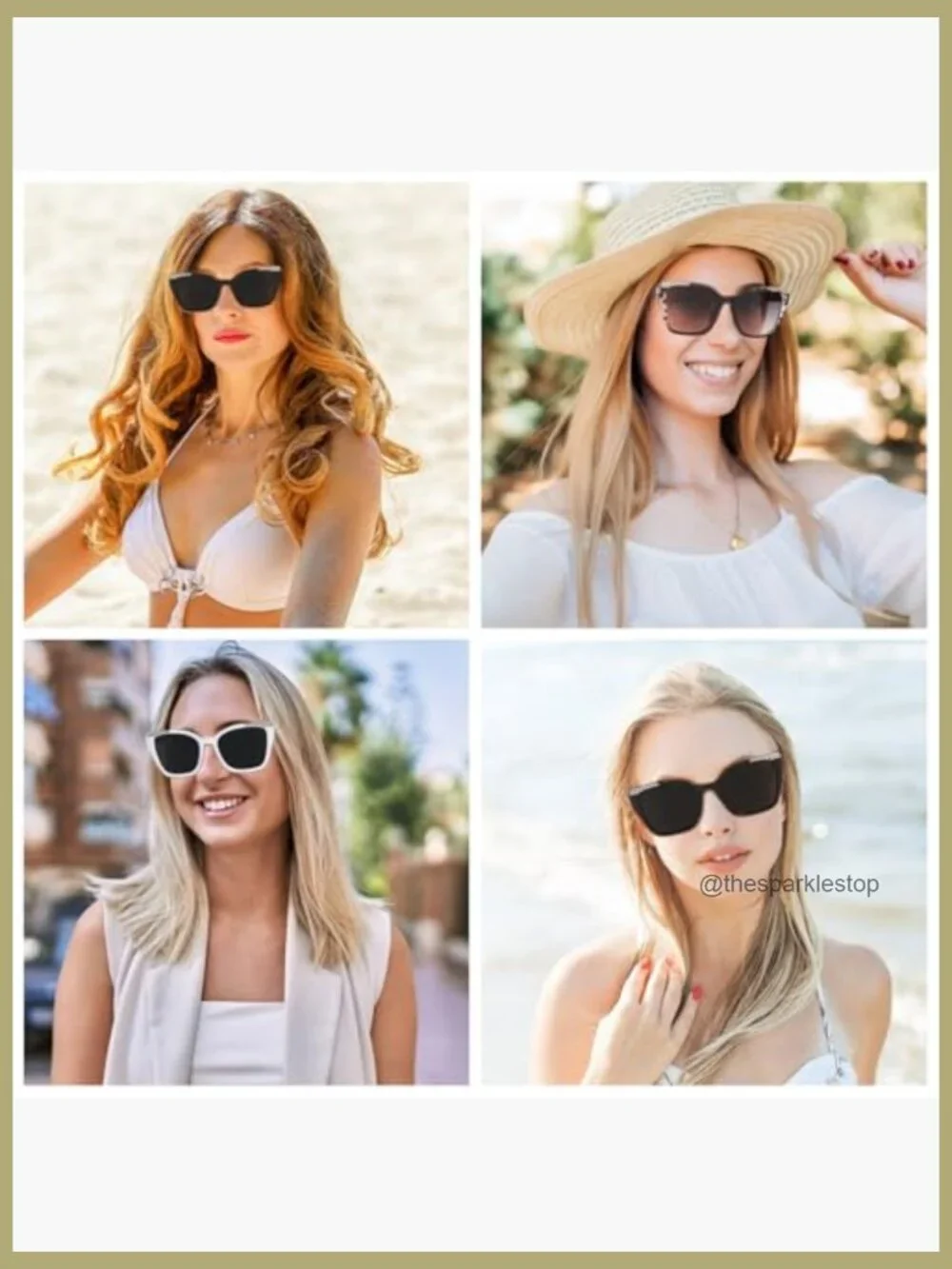 Vintage Oversized Sunglasses 3 Pack with UV400 Protection